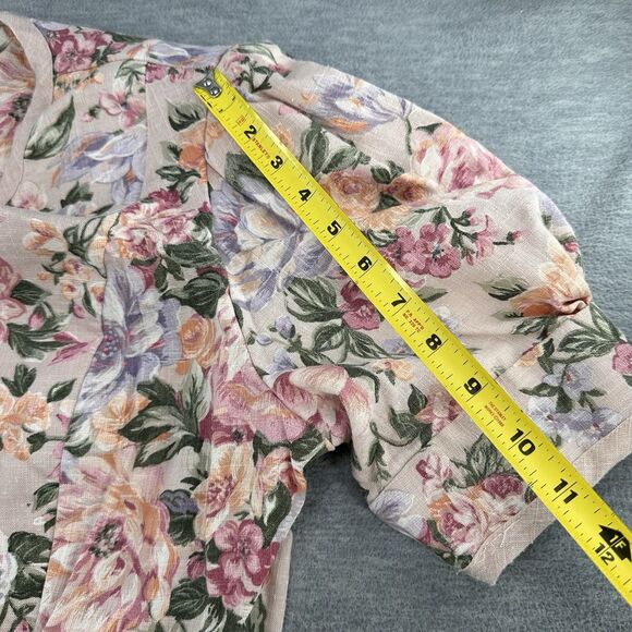 LORAC ORIGINAL - Vintage Floral Peplum Puff Sleeve Blazer Size 16 1/2  A44 - Picture 9 of 11